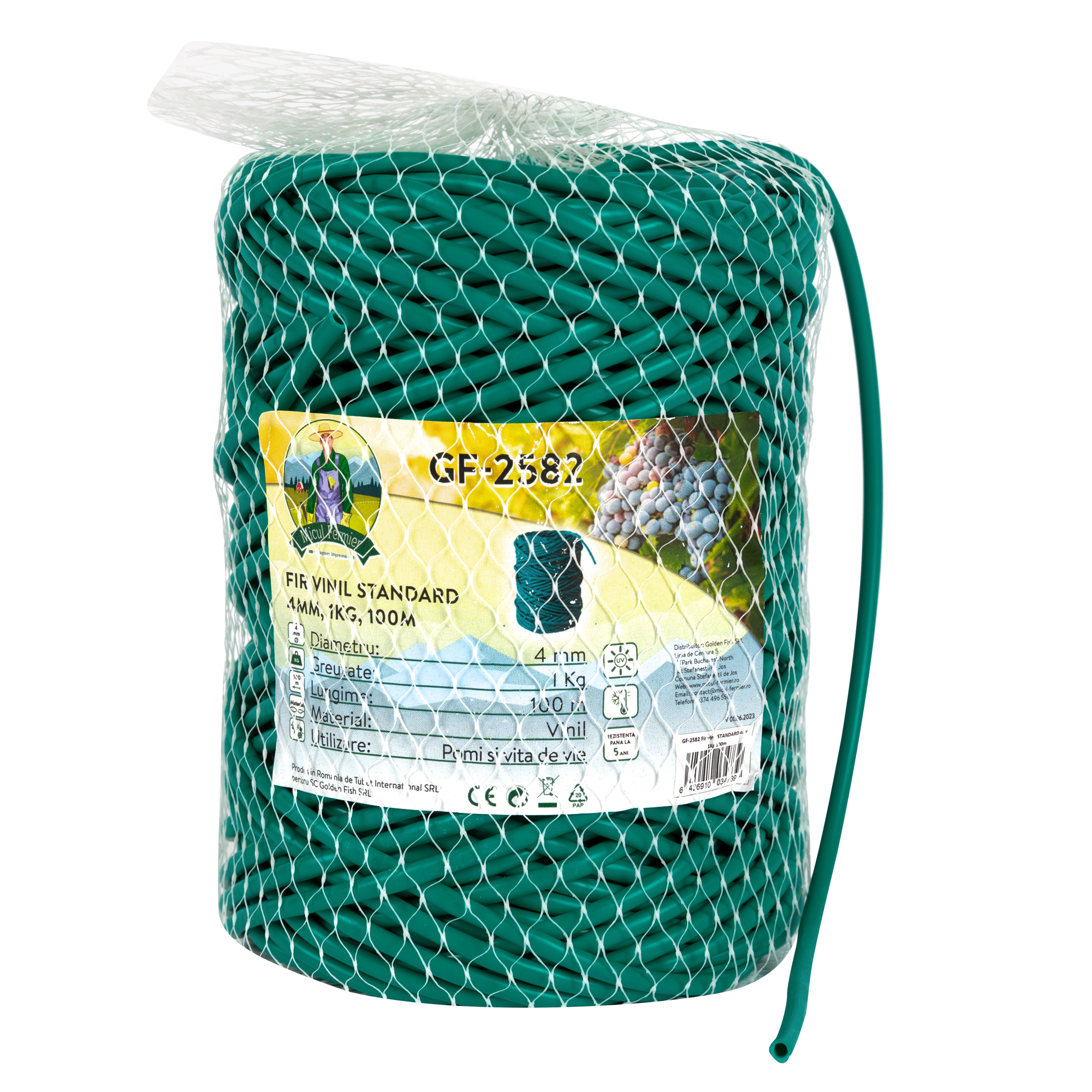 Fir vinil MICUL FERMIER GF-2582, Standard, diametru 4 mm, 1 kg, lungime 100 m
