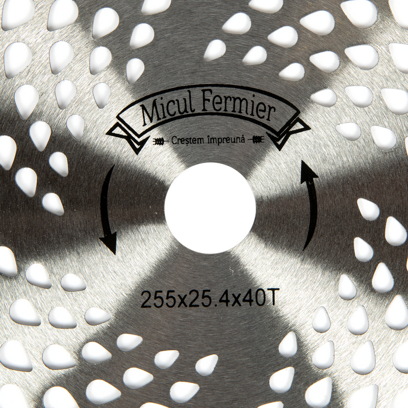 Disc pentru motocositoare MICUL FERMIER GF-2583, 40T Vidia, 255 x 25.4 x 1 mm