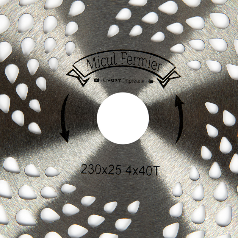 Disc pentru motocositoare MICUL FERMIER GF-2584, 40T Vidia, 230 x 25.4 x 1 mm