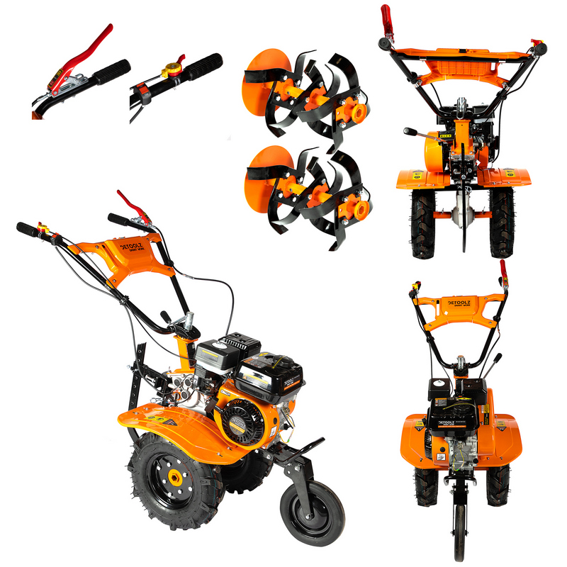 Motocultor DETOOLZ DZ-M122-S001-G02, 8 CP, 212 CC, viteze 2 inainte, 1 inapoi