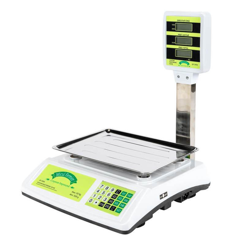Cantar electronic MICUL FERMIER GF-2454, capacitate 50 kg, alb