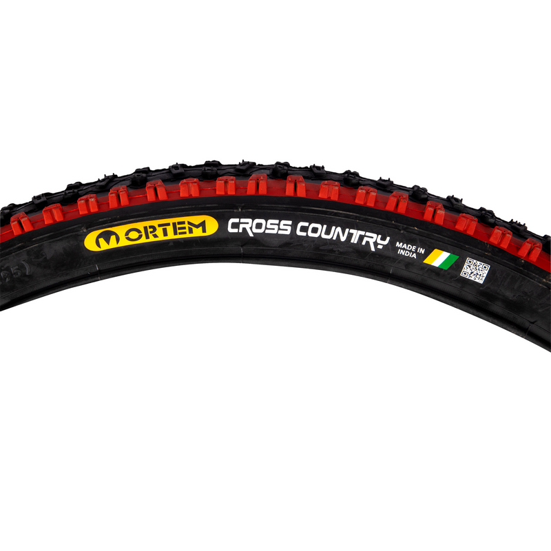 Anvelopa pentru bicicleta ORTEM GF-2586, Cross Country, 26 x 1.95 inch, 52-559 mm, negru/rosu