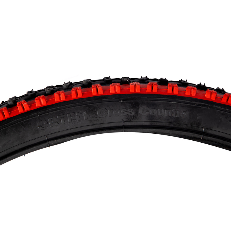 Anvelopa pentru bicicleta ORTEM GF-2586, Cross Country, 26 x 1.95 inch, 52-559 mm, negru/rosu