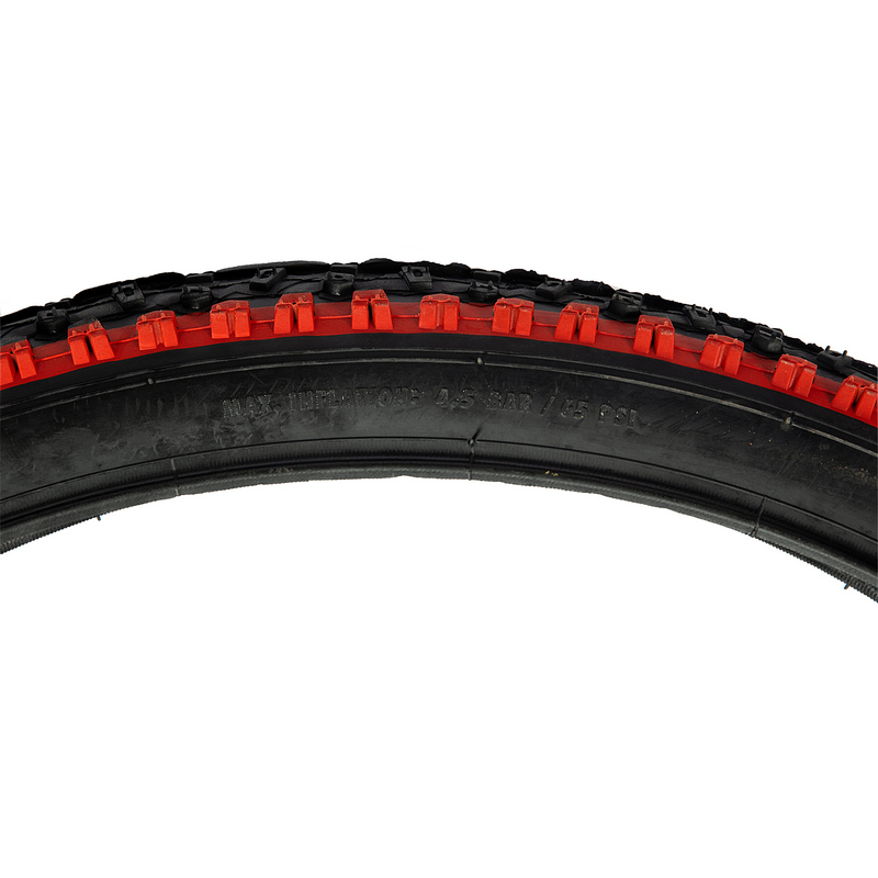 Anvelopa pentru bicicleta ORTEM GF-2586, Cross Country, 26 x 1.95 inch, 52-559 mm, negru/rosu