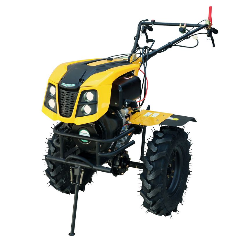 Motocultor PROGARDEN 4560001273, Campo 1273 Alpine, 12 CP, viteze 2 plus 1, diferential, roti 6.00-12, benzina, euro5, pornire electrica, 2 prize, cu 40 lame, 2 discuri laterale, roti