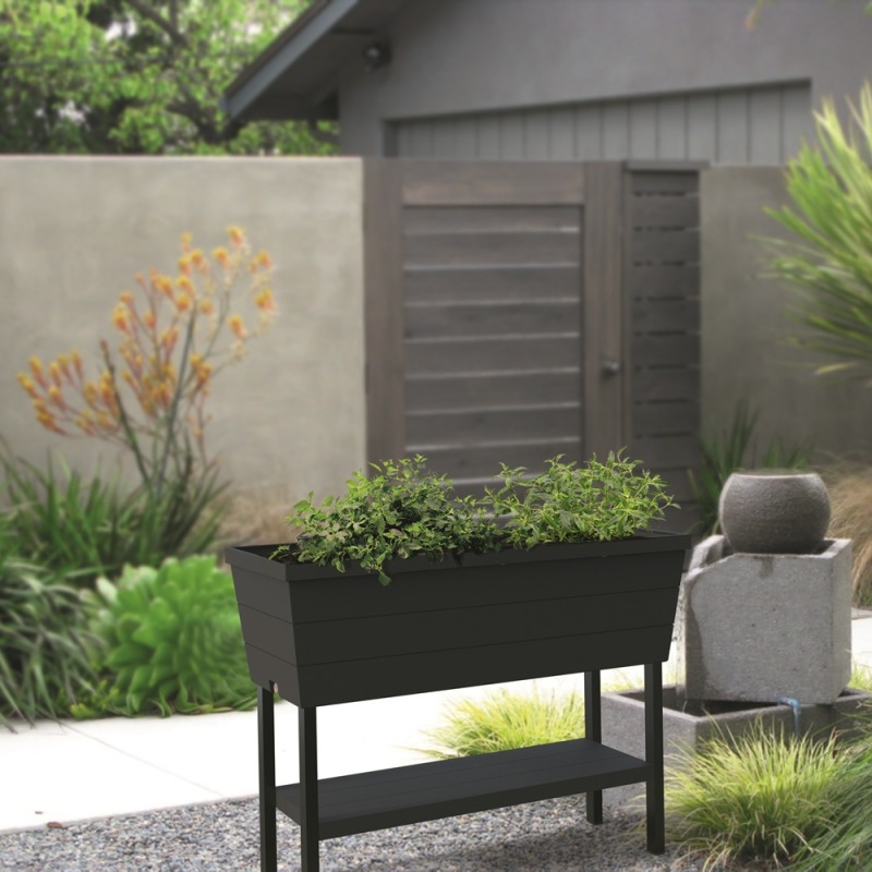 Jardiniera cu etajera KETER 242856 Urban Bloomer XL, plastic, antracit