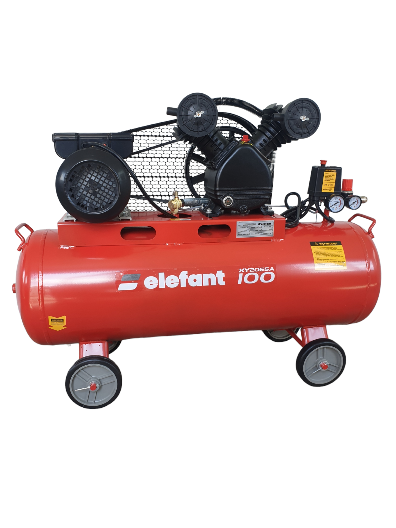Compresor aer ELEFANT 12211 XY2065A-100, capacitate 100 L, 3 CP, 8 bar
