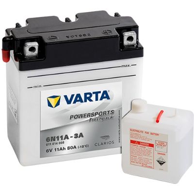 Baterie moto VARTA POWERSPORTS Freshpack 011014008 I314, 6 V, 11 Ah, 80 A, 122x61x135 mm