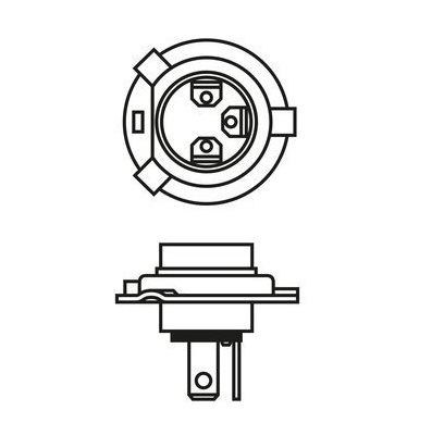 Bec far faza lunga H4 12V 60/55W P43t BOSCH LONGLIFE DAYTIME 1 987 302 048