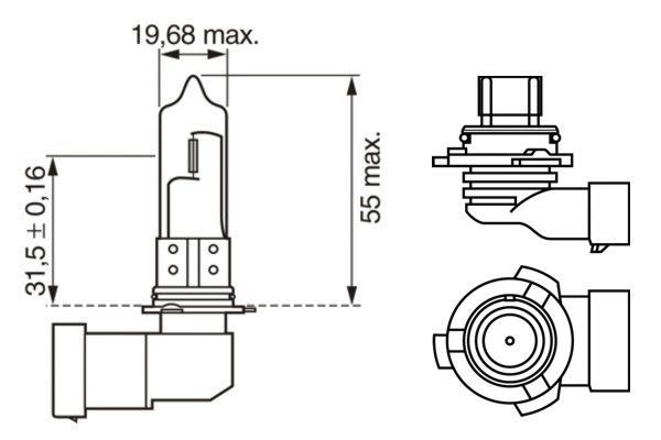 Bec auto HB4 12V 51W P22d BOSCH Pure Light BL 1 987 301 063, blister
