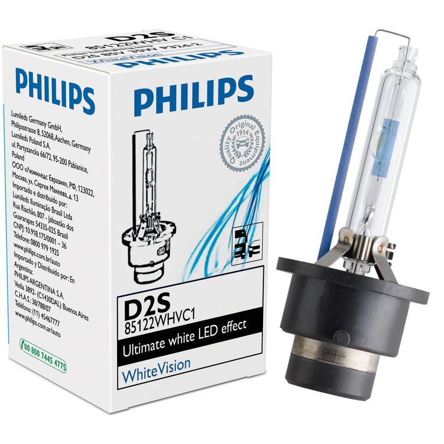 Bec xenon far faza lunga D2S 12/24V 35W P32d-2 PHILIPS White Vision 85122WHVC1