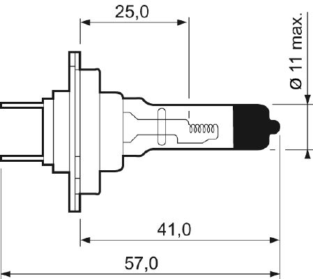 Bec auto far faza lunga H7 12V 55W PX26d, VALEO Essential 032009