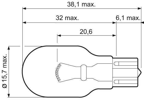 Bec auto semnalizator W16W 12V 16W W2.1x9.5d, VALEO Essential 032215, se vinde la set de 10 bucati/pret pe bucata