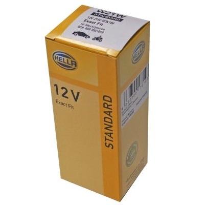 Bec auto semnalizator W21W 12V 21W W3x16d, HELLA 8GA 008 892-002, se vinde la set de 10 bucati / pret pe bucata