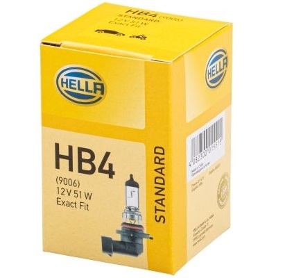 Bec auto far faza lunga HB4 12V 51W P22d, HELLA 8GH 005 636-121