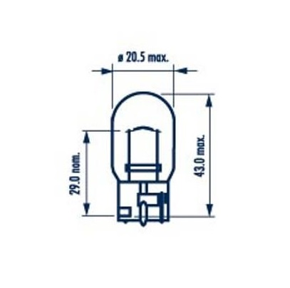 Bec auto semnalizator 12V 21W WY21W, W3x16d, NARVA 17629, se vinde la set de 10 bucati/pret pe bucata