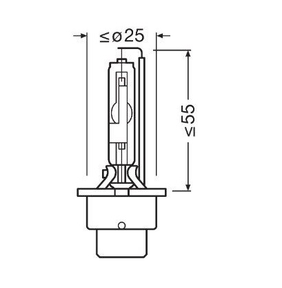 Bec xenon far faza lunga D4S 42V 35W P32d-5 XENARC NIGHT BREAKER LASER next Generation OSRAM 66440XNN