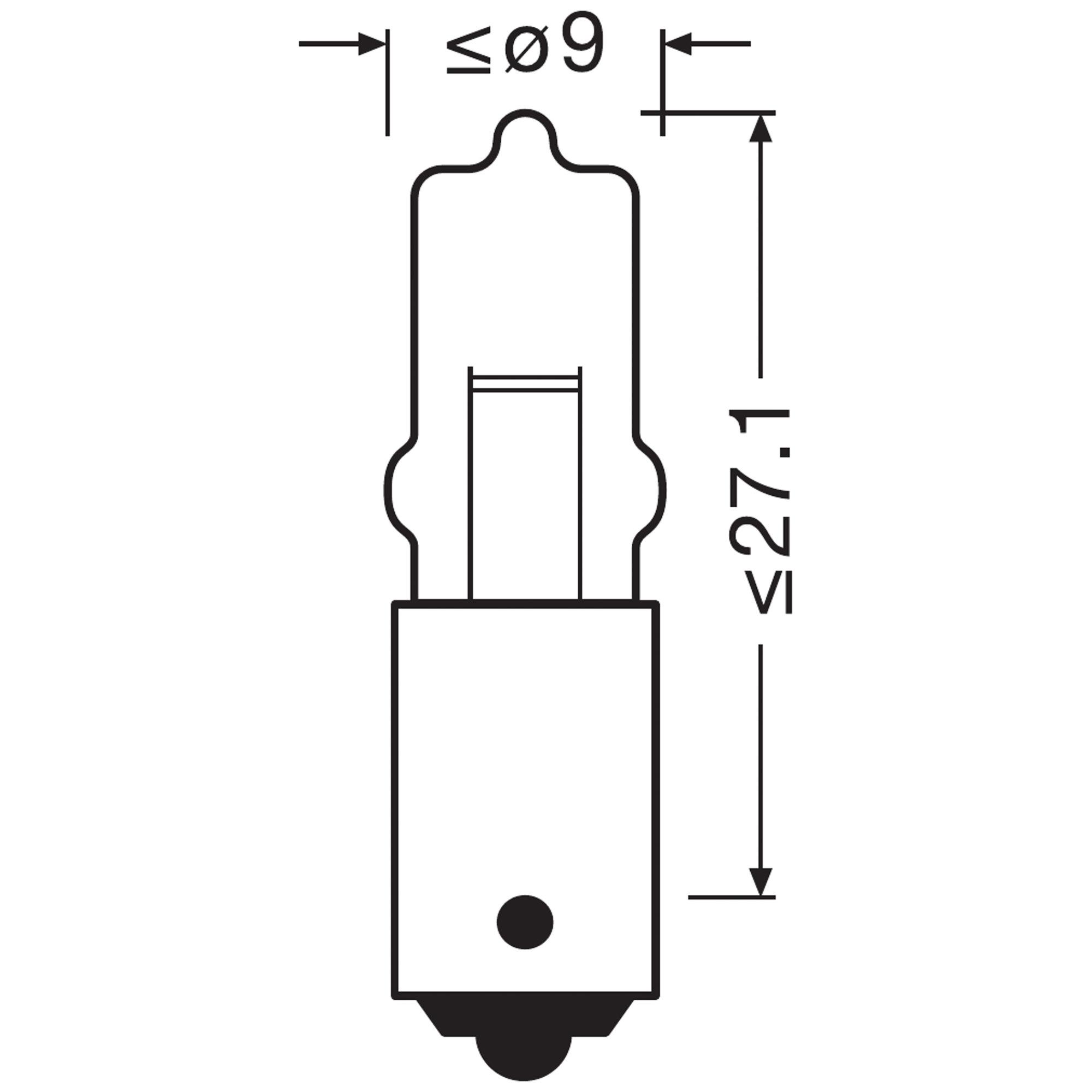 Bec lumini interioare 12V 5W BA9s, OSRAM ORIGINAL LINE 64111, pentru Mercedes-Benz Clasa S Sedan W126