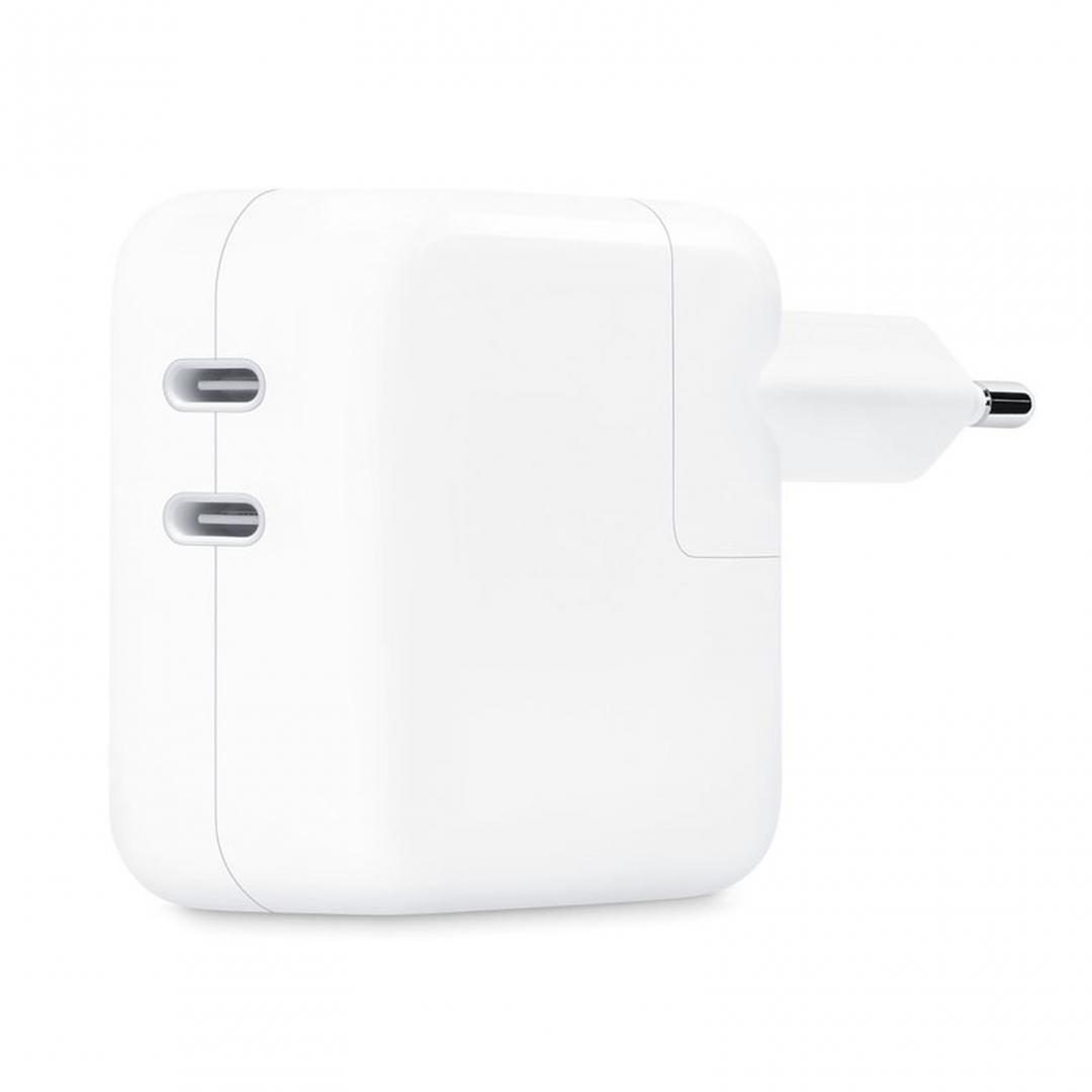 Incarcator priza APPLE MNWP3ZM/A, putere 35 W, 2 x USB tip C, alb