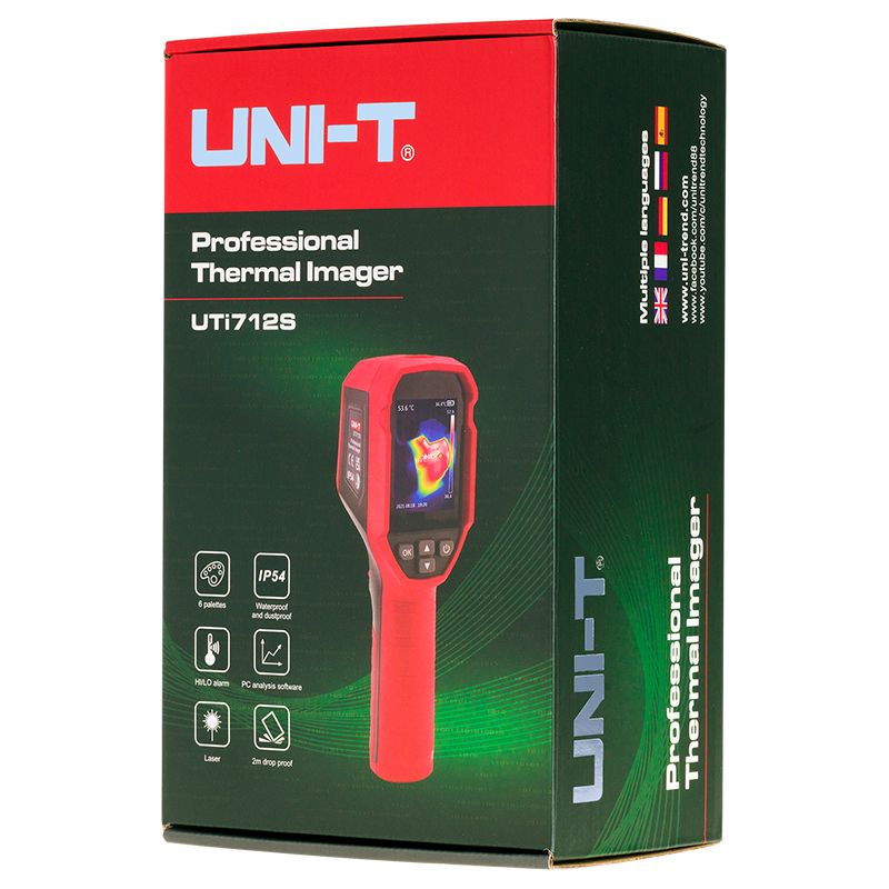 Termometru digital UNI-T MIE0497 UTI712S, interval temperatura 20 grade C - 400 grade C, rezolutie 320x240 pixeli, laser clasa 2