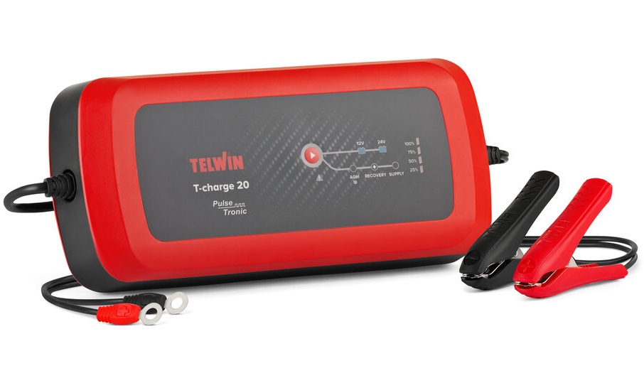Redresor baterii TELWIN T-CHARGE 20 807594, tensiune incarcare 12/24 V, capacitate baterii Pb/GEL/AGM 5-180 Ah