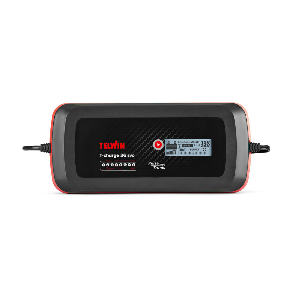 Redresor baterii TELWIN T-CHARGE 26 EVO 807595, tensiune incarcare 12/24 V, capacitate baterii Pb/GEL/AGM 10-250 Ah