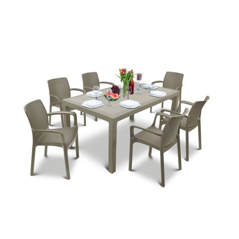 Scaun de gradina cu spatar KETER 17190206587 Bali, cappuccino, plastic