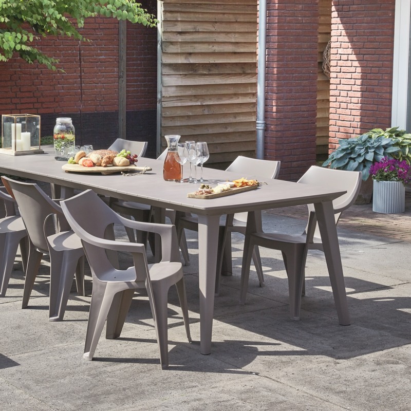Scaun de gradina cu spatar scund KETER 209326 Dante, plastic, cappuccino