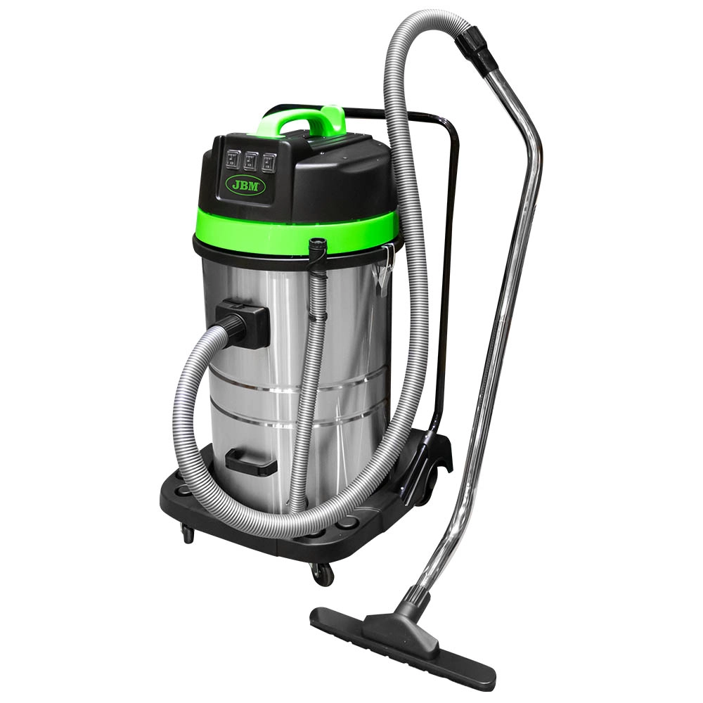 Aspirator industrial umed-uscat JBM 51838, 3 motoare, putere 1000 W, putere vacuum 3.8 kPa, lungime furtun 2 m, volum rezervor 80 litri