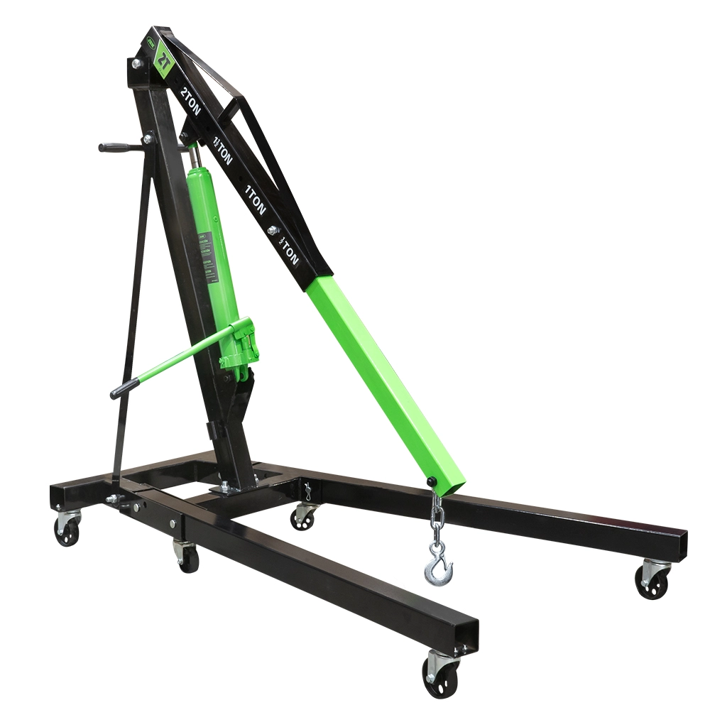 Macara pliabila JBM 50831, capacitate ridicare 2 tona, inaltime ridicare 60-2620 mm, cu roti
