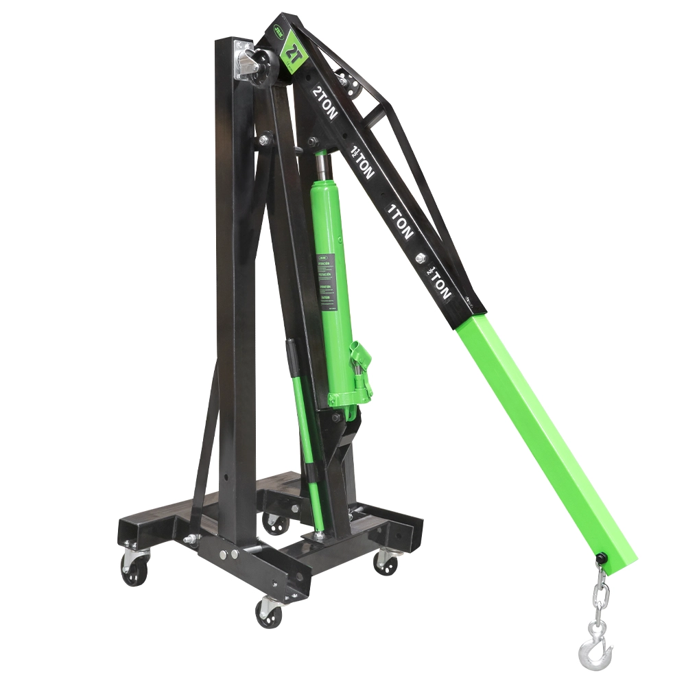 Macara pliabila JBM 50831, capacitate ridicare 2 tona, inaltime ridicare 60-2620 mm, cu roti