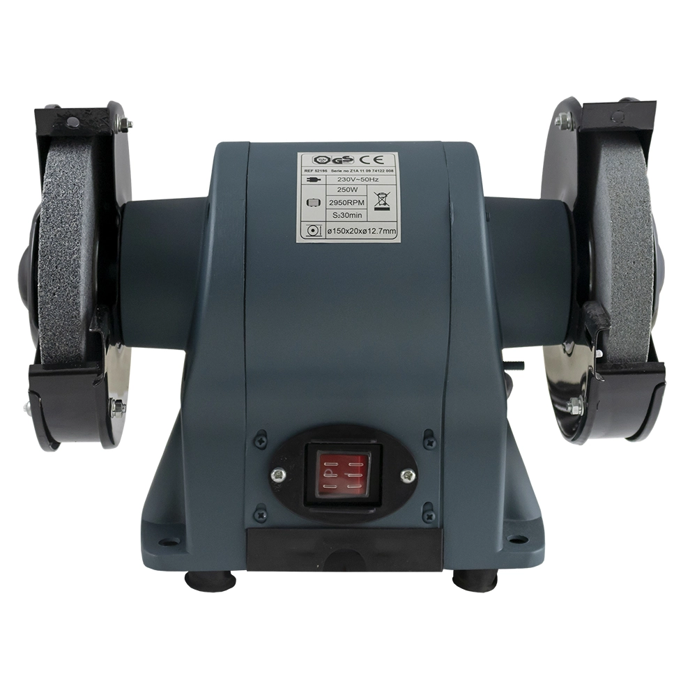 Polizor electric de banc JBM 52195, 250 W, 2950 rpm, dimensiuni disc 150x20x12.7 mm