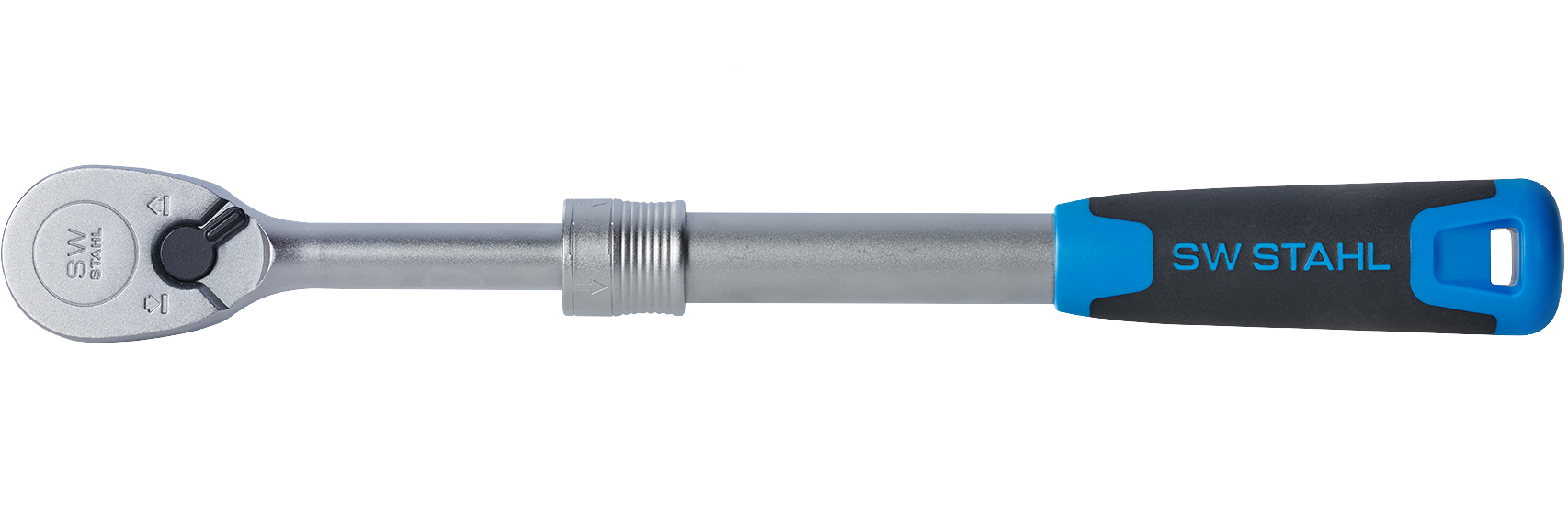 Cheie cu clichet SW-Stahl 06090L, 1075 Nm, 90 dinti, prindere patrat 1/2 inch, lungime 310, 340 mm, otel crom vanadiu