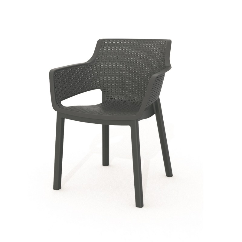 Scaun de gradina cu spatar KETER 247234 Eva, graphite, polipropilena