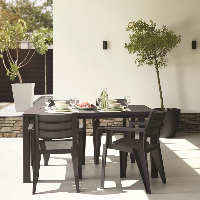 Scaun de gradina cu spatar KETER 246188 Julie, graphite, polipropilena
