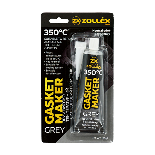 Silicon de etansare ZOLLEX Gasket Maker 5-GE, 350 Celsius, gri, inodor, 85 g