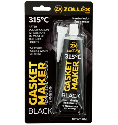 Silicon de etansare ZOLLEX Gasket Maker 9-BL, 315 Clesius, negru, inodor, 85 g