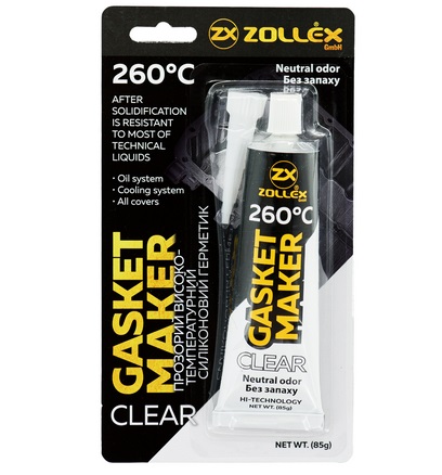 Silicon de etansare ZOLLEX Gasket Maker 7-CL, 260 Celsius, transparent, inodor, 85 g