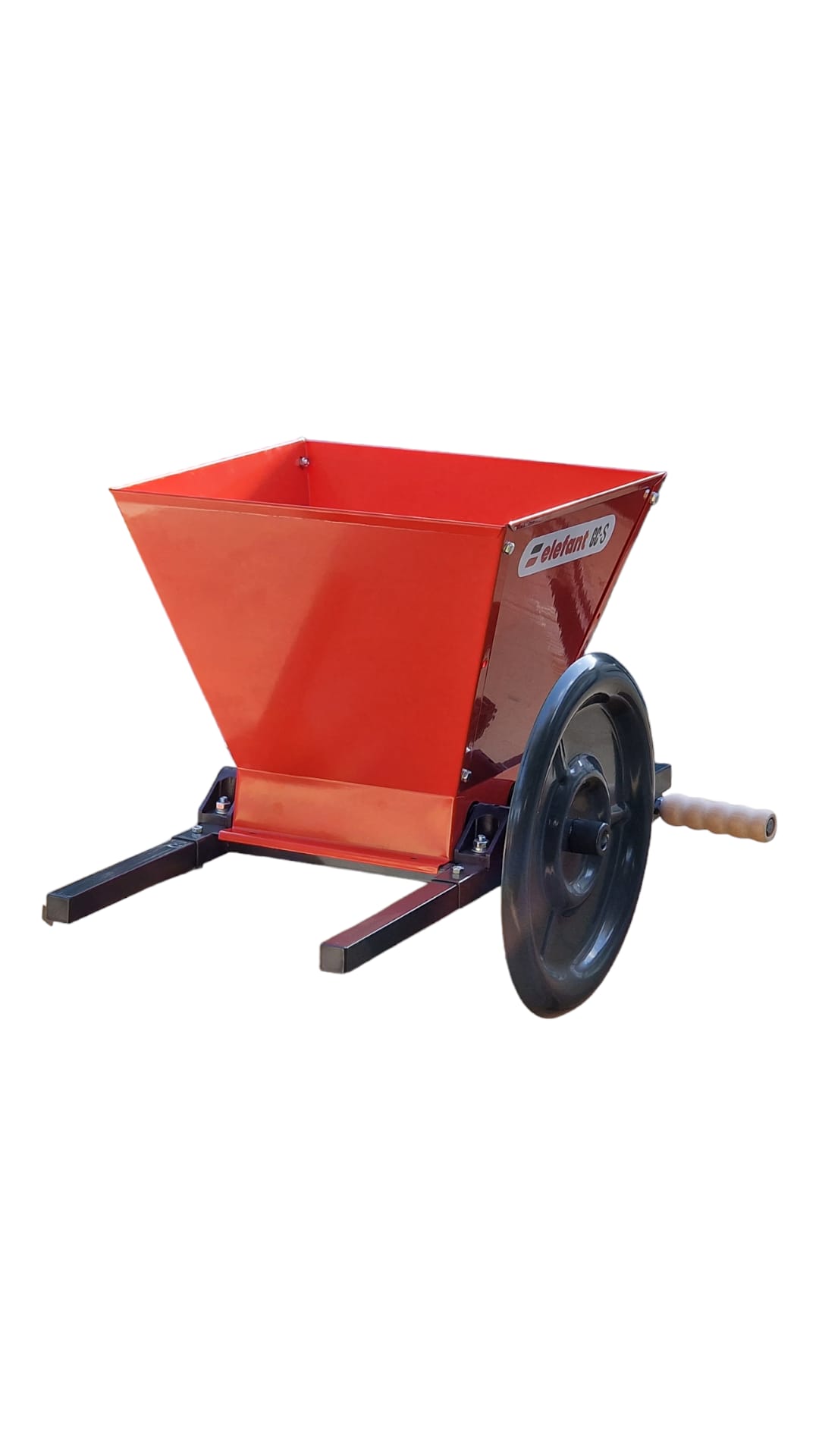 Zdrobitor struguri ELEFANT GC-S 12771, volum cuva otel 30 litri, tambur aluminiu, rosu