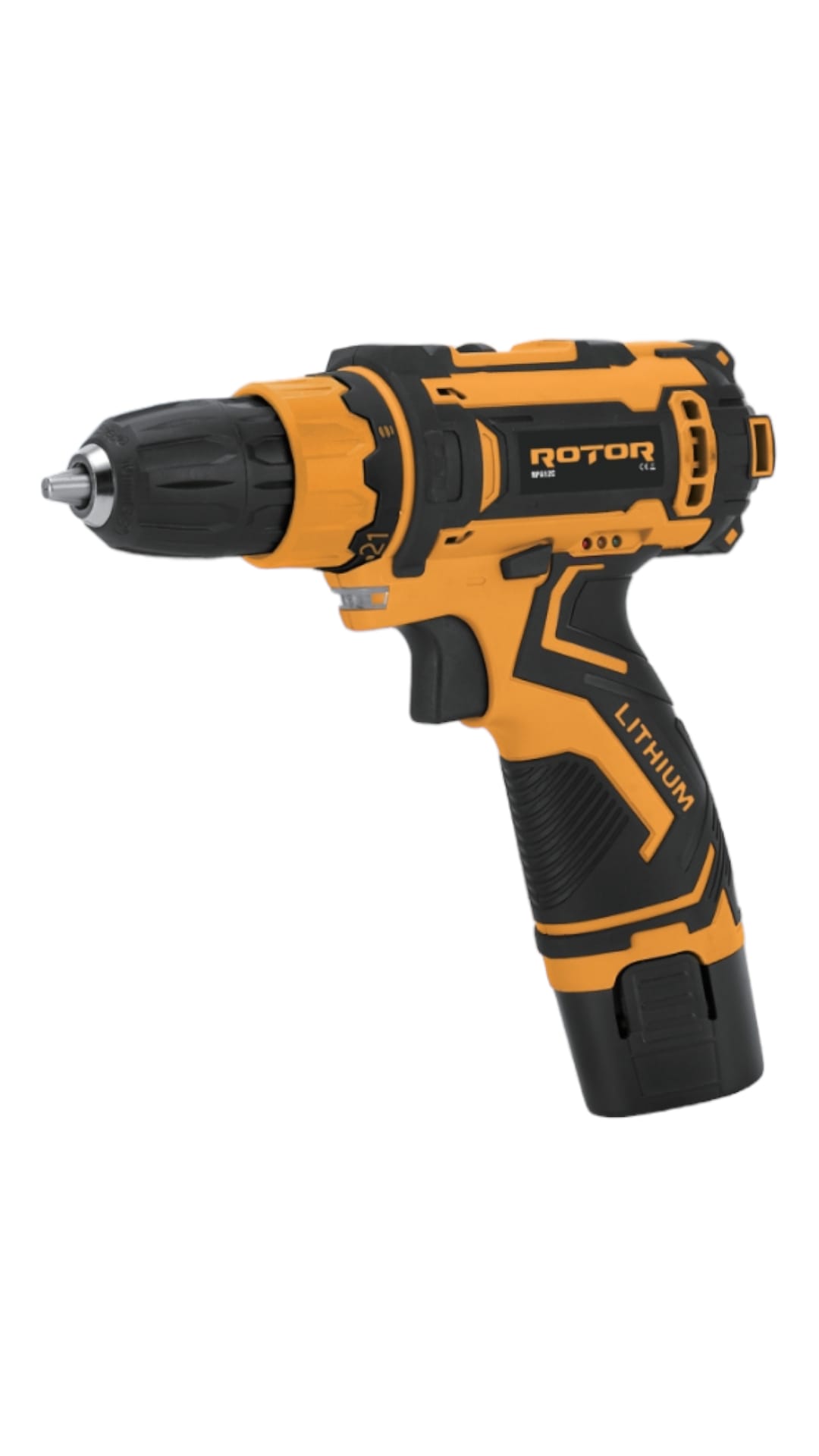 Masina de insurubat cu 2 acumulatori ROTOR RPA12C 12994, 1350 rpm, 1500 mAh, cuplu 25 Nm, mandrina 0.8-10 mm