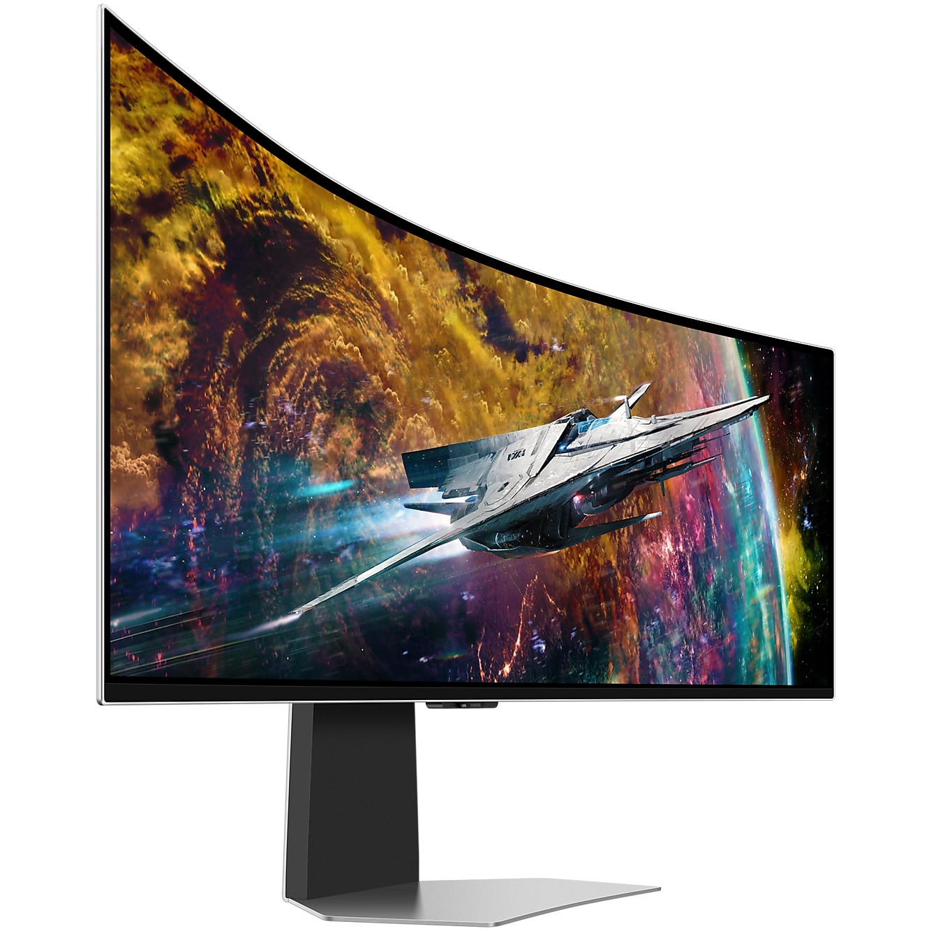 Monitor LED Curbat SAMSUNG LS49CG950SUXDU, diagonala 49 inch, timp de raspuns 0.03 ms, 240 Hz, alb