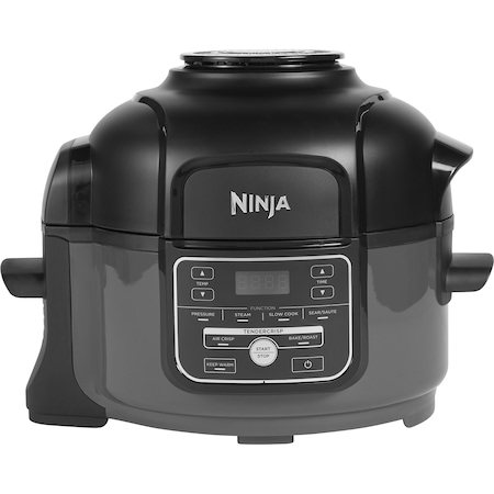 Multicooker NINJA Foodi MINI OP100EU, 6-in-1, 4.7 L, 1460 W, oala electrica sub presiune si friteuza cu aer, negru/gri