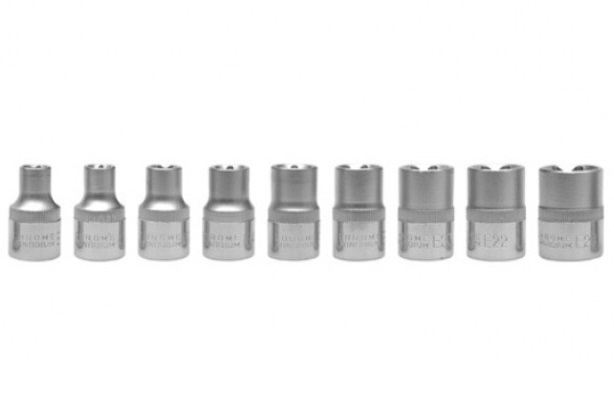 Set 9 chei tubulare YATO YT-0521, E10-E24, prindere patrat 1/2 inch, crom vanadiu