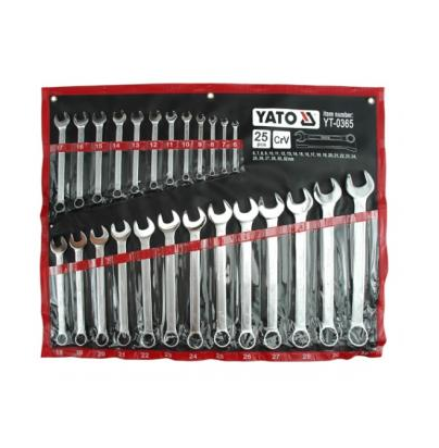 Set 25 chei combinate yato YT-0365, 6-32 mm, crom-vanadiu, tip AS-DRIVE, husa depozitare