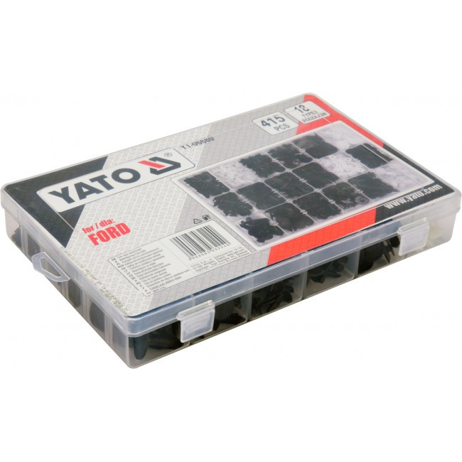 Set 415 clipsuri tapiterie YATO YT-06660, 18 tipuri, din plastic, pentru automobile Ford