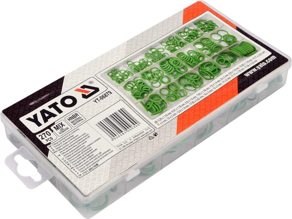 Set 270 garnituri pentru aer conditionat auto YATO YT-06879, din cauciuc, cutie depozitare