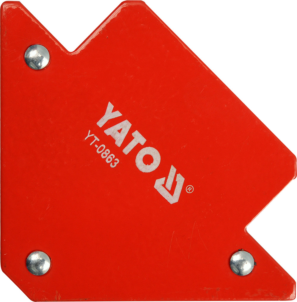 Magnet de fixare pentru sudura YATO YT-0863, unghiuri 45, 90, 135 grade, 82x120x13 mm, capacitate de ridicare 11.5 kg