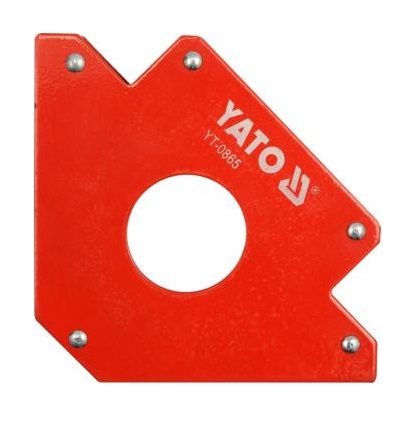 Magnet de fixare pentru sudura YATO YT-0865, unghiuri 45, 90, 135 grade, 122x190x25 mm, capacitate de ridicare 34 kg