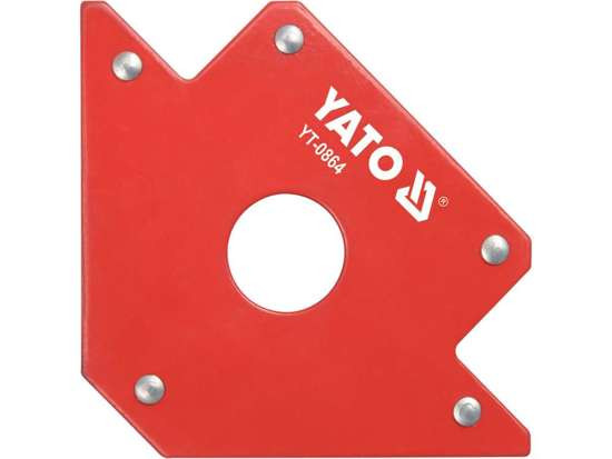 Magnet de fixare pentru sudura YATO YT-0864, unghiuri 45, 90, 135 grade, 102x155x17 mm, capacitate de ridicare 22.5 kg