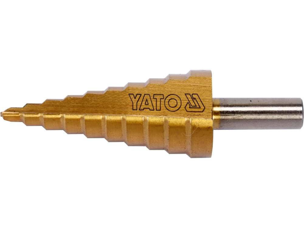 Burghiu in trepte YATO YT-44741, 10 trepte, 4-22 mm, lungime 75 mm, pentru metale si neferoase